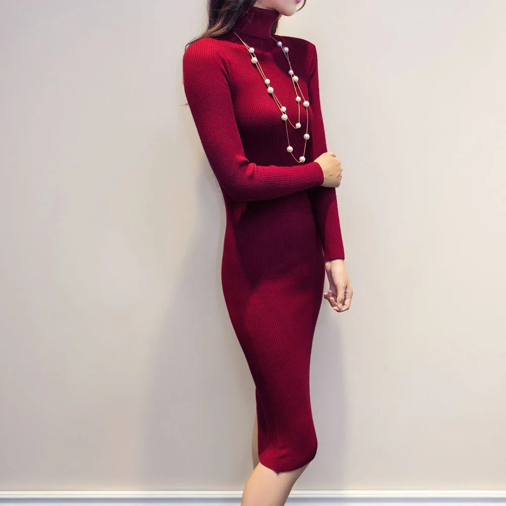 Robe Pull Chic wine red chez ma-robe-pull.com