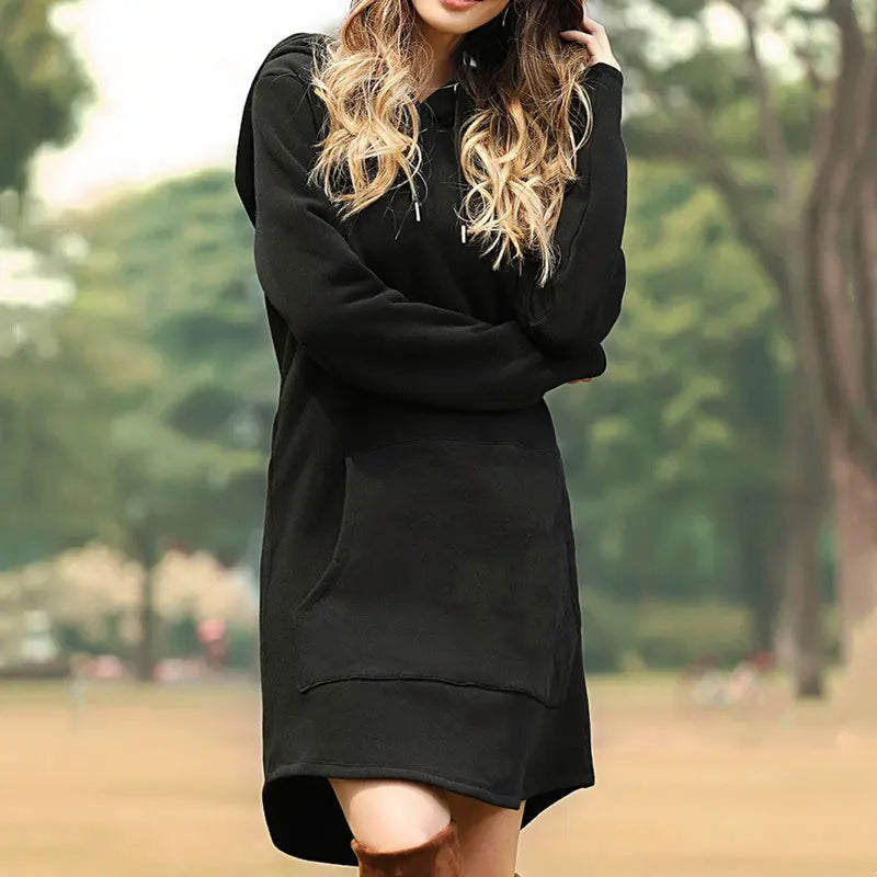 Robe Pull Capuche black chez ma-robe-pull.com