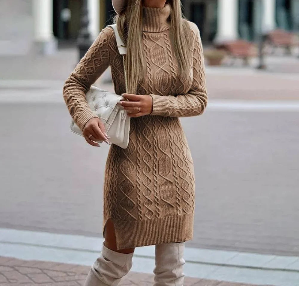 Robe Pull en Tricot Marron chez ma-robe-pull.com