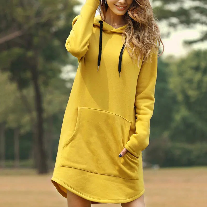 Robe Pull Capuche Yellow chez ma-robe-pull.com