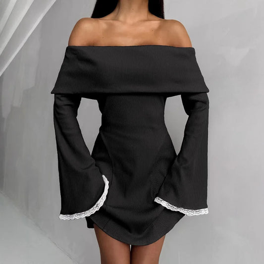 Robe Pull Dentelle black chez ma-robe-pull.com