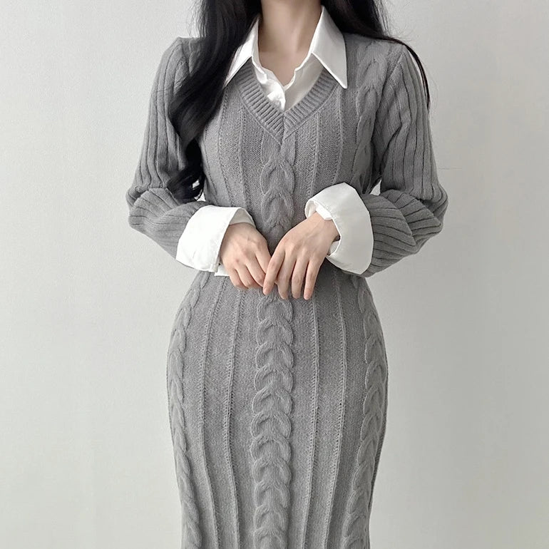 Robe Pull Grise chez ma-robe-pull.com