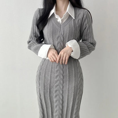 Robe Pull Grise chez ma-robe-pull.com