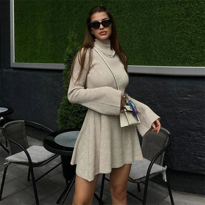Robe Pull Trapeze Khaki chez ma-robe-pull.com