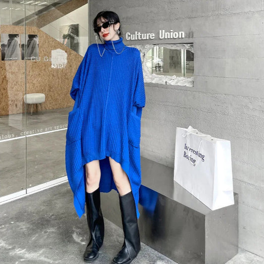 Robe Pull Bleu Electrique Blue One Size chez ma-robe-pull.com