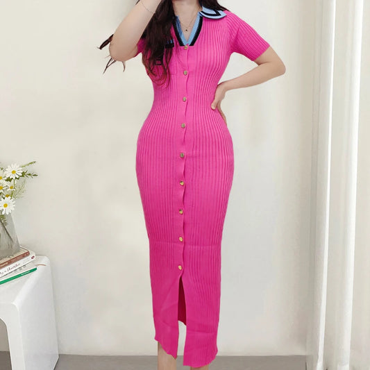 Robe Pull Rose Fushia Rose Fushia One Size chez ma-robe-pull.com