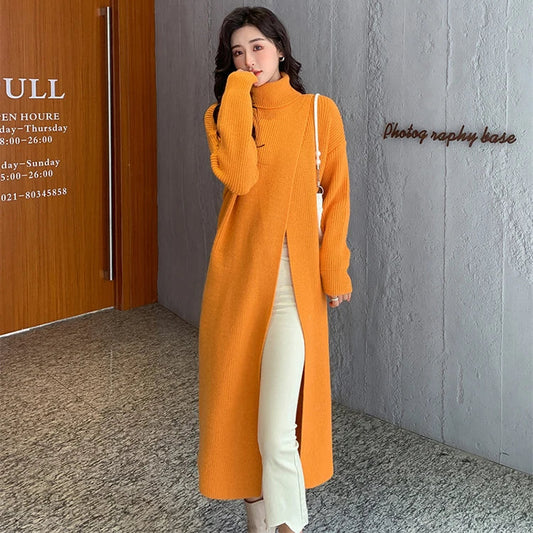 Robe Pull Orange Orange One Size chez ma-robe-pull.com