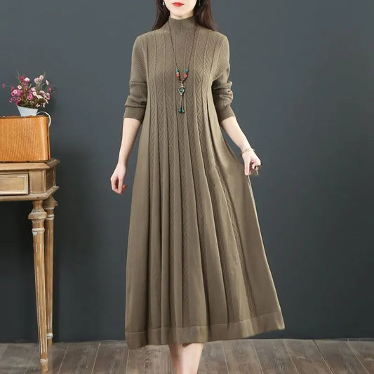 Robe Pull Grande Taille Camel chez ma-robe-pull.com