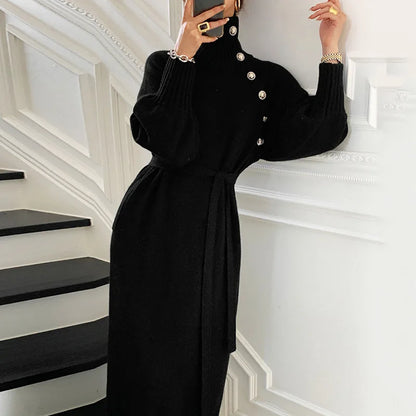Robe Pull en Maille black chez ma-robe-pull.com