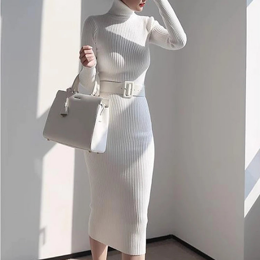 Robe Pull Blanche white One Size chez ma-robe-pull.com