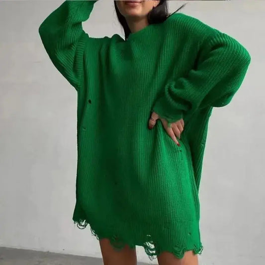 Robe Pull Femme Ronde green chez ma-robe-pull.com