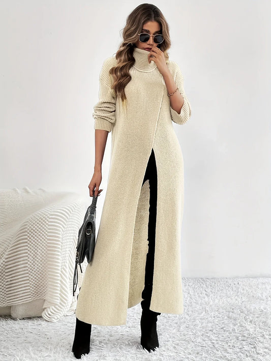 Maxi Robe Pull Beige chez ma-robe-pull.com