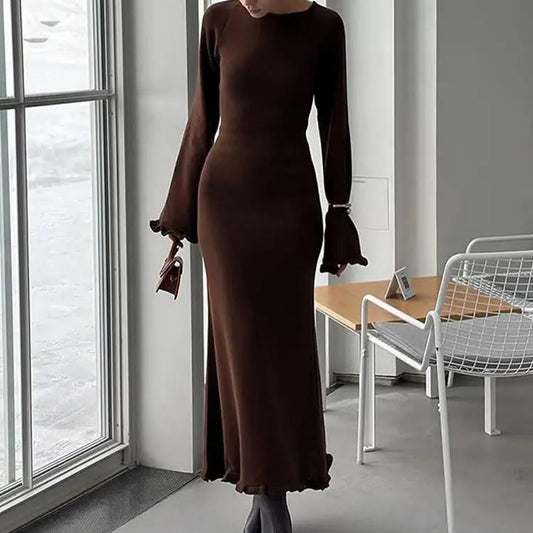 Robe Pull Marron Marron chez ma-robe-pull.com